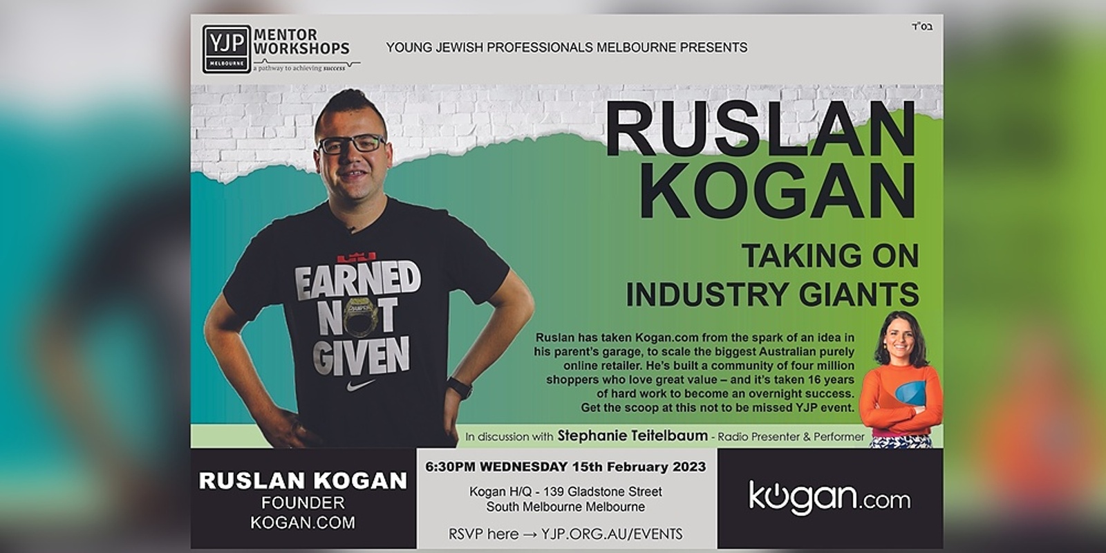 Banner image for Ruslan Kogan - TAKING ON INDUSTRY GIANTS