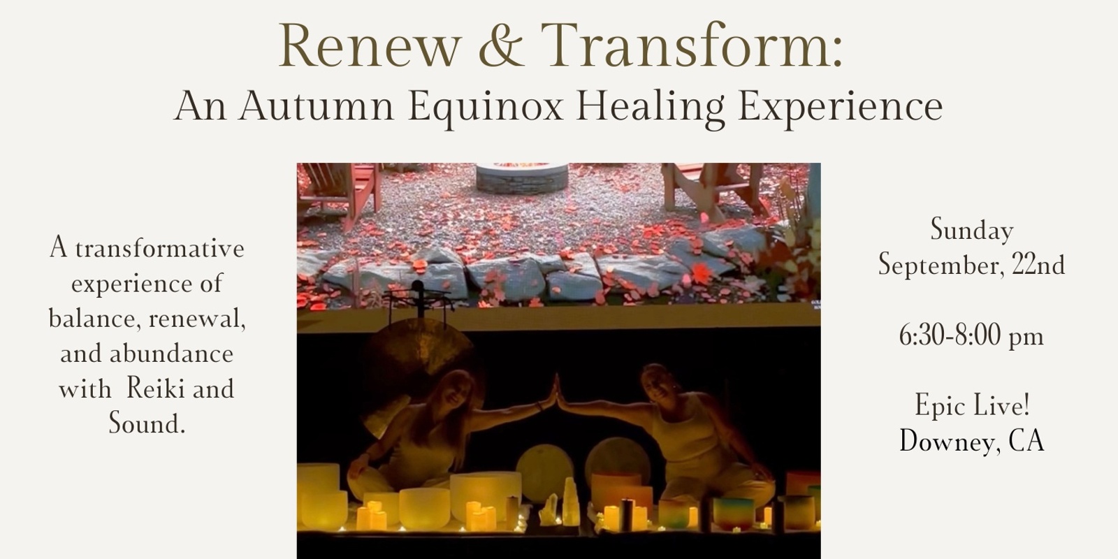 Banner image for Renew & Transform: An Autumn Equinox Healing Experience