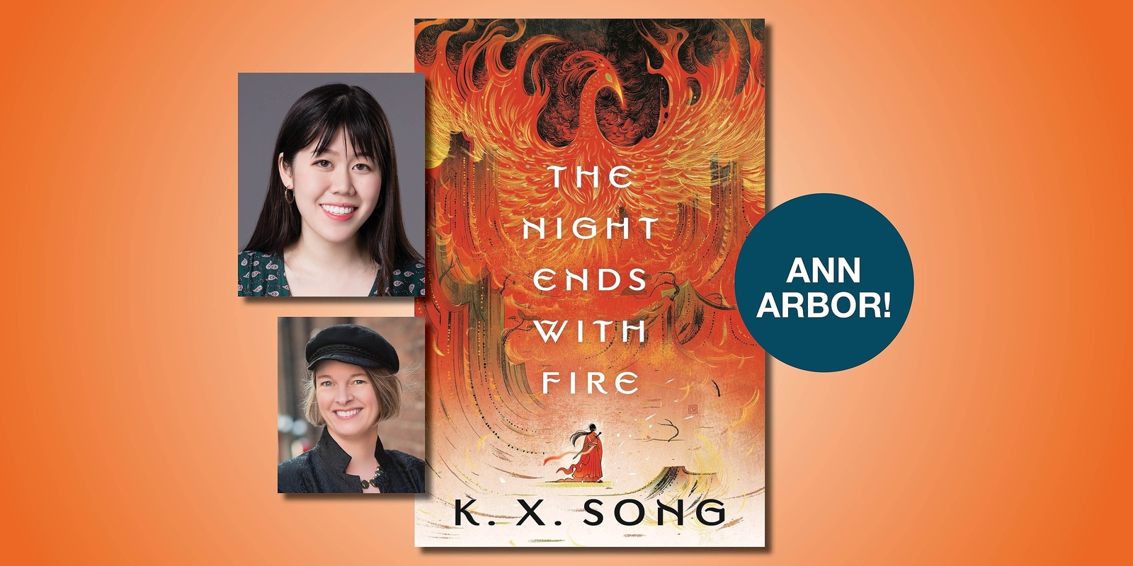 Banner image for The Night Ends with Fire Book Event with K.X. Song and Kim Harrison