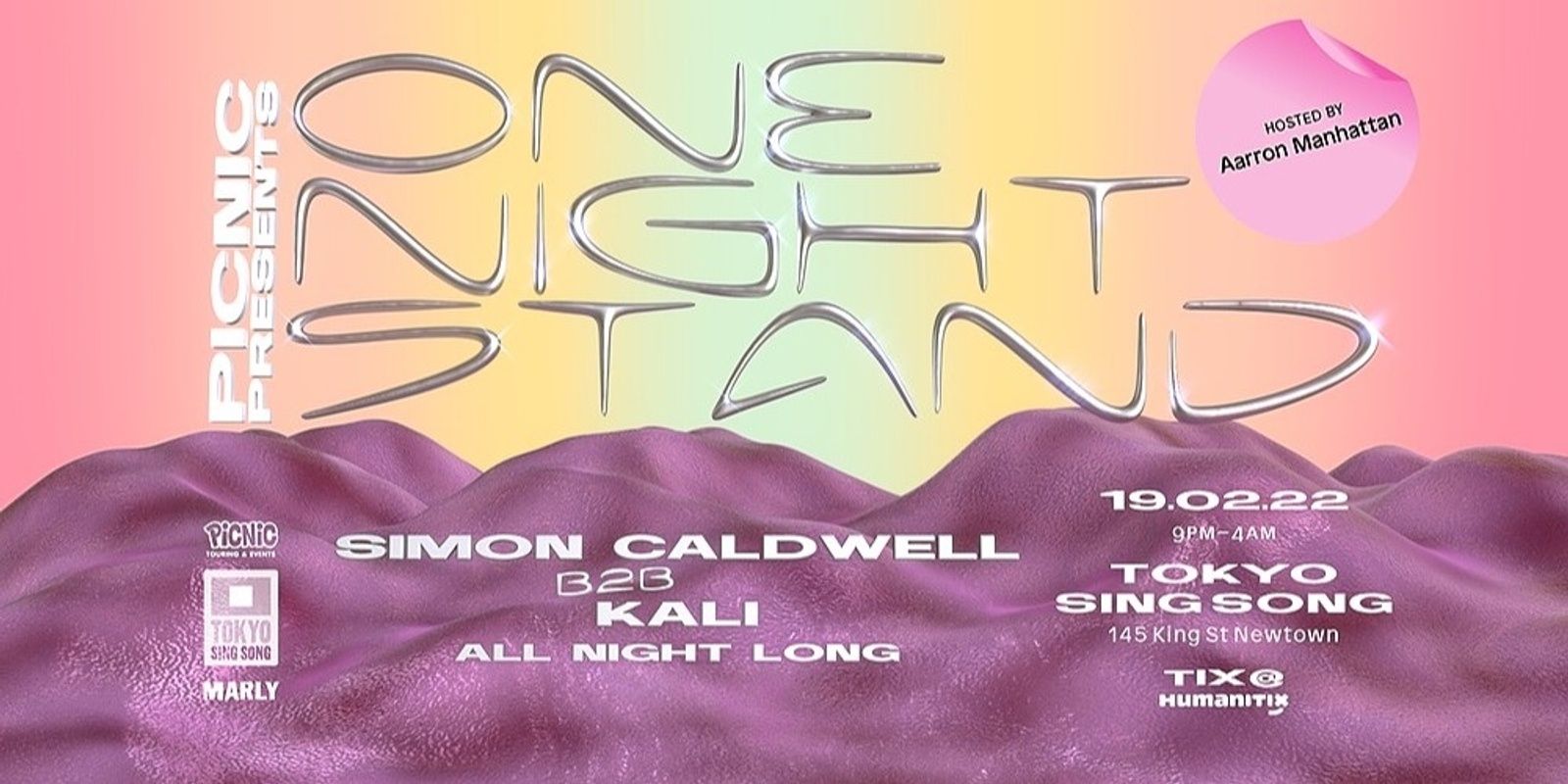 Banner image for Picnic One Night Stand Simon Caldwell + Kali | Hosted by Aarron Manhattan 