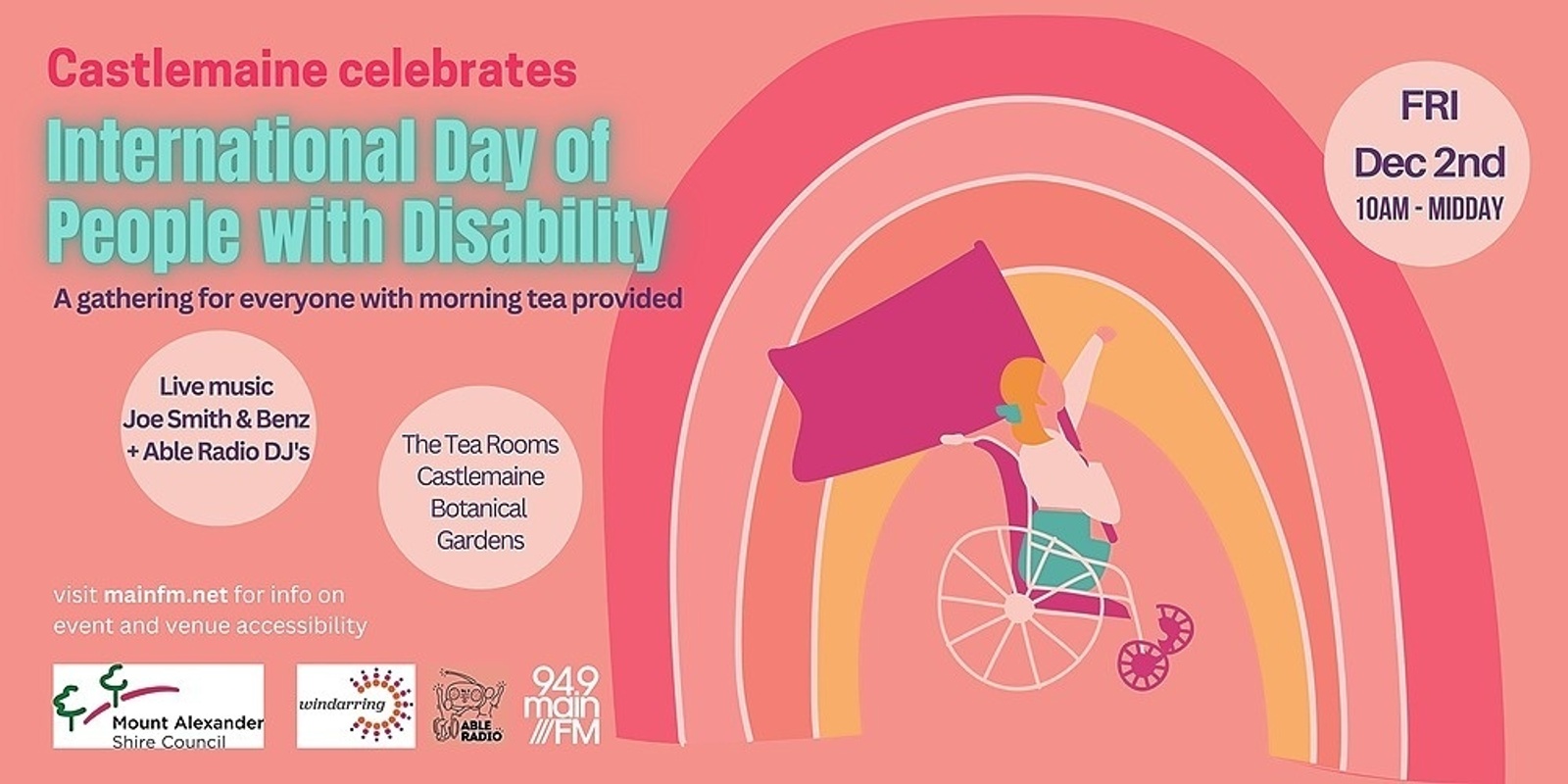 Banner image for Castlemaine Celebrates International Day of People with Disability