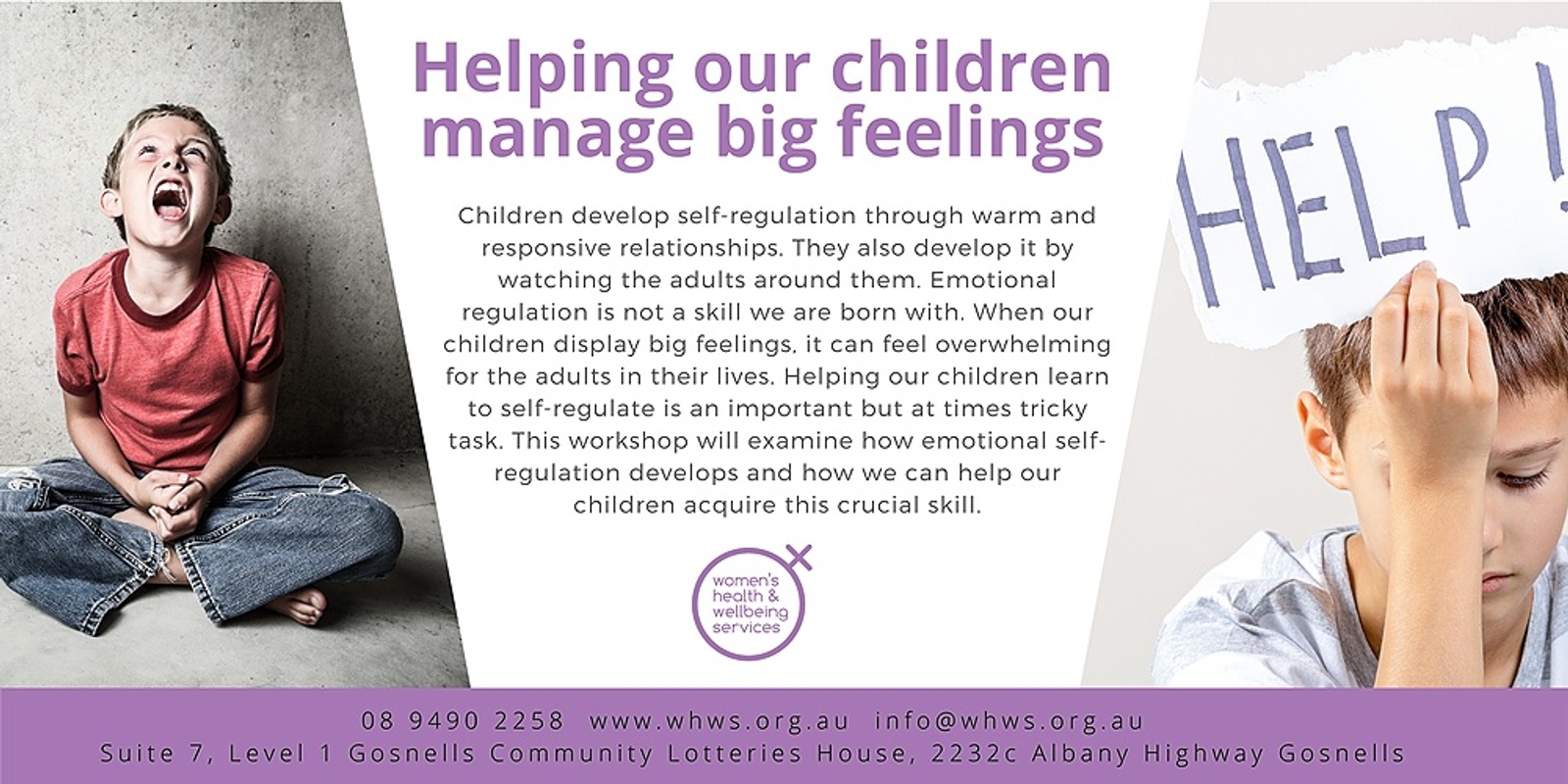 Banner image for Helping our children manage big feelings 2023
