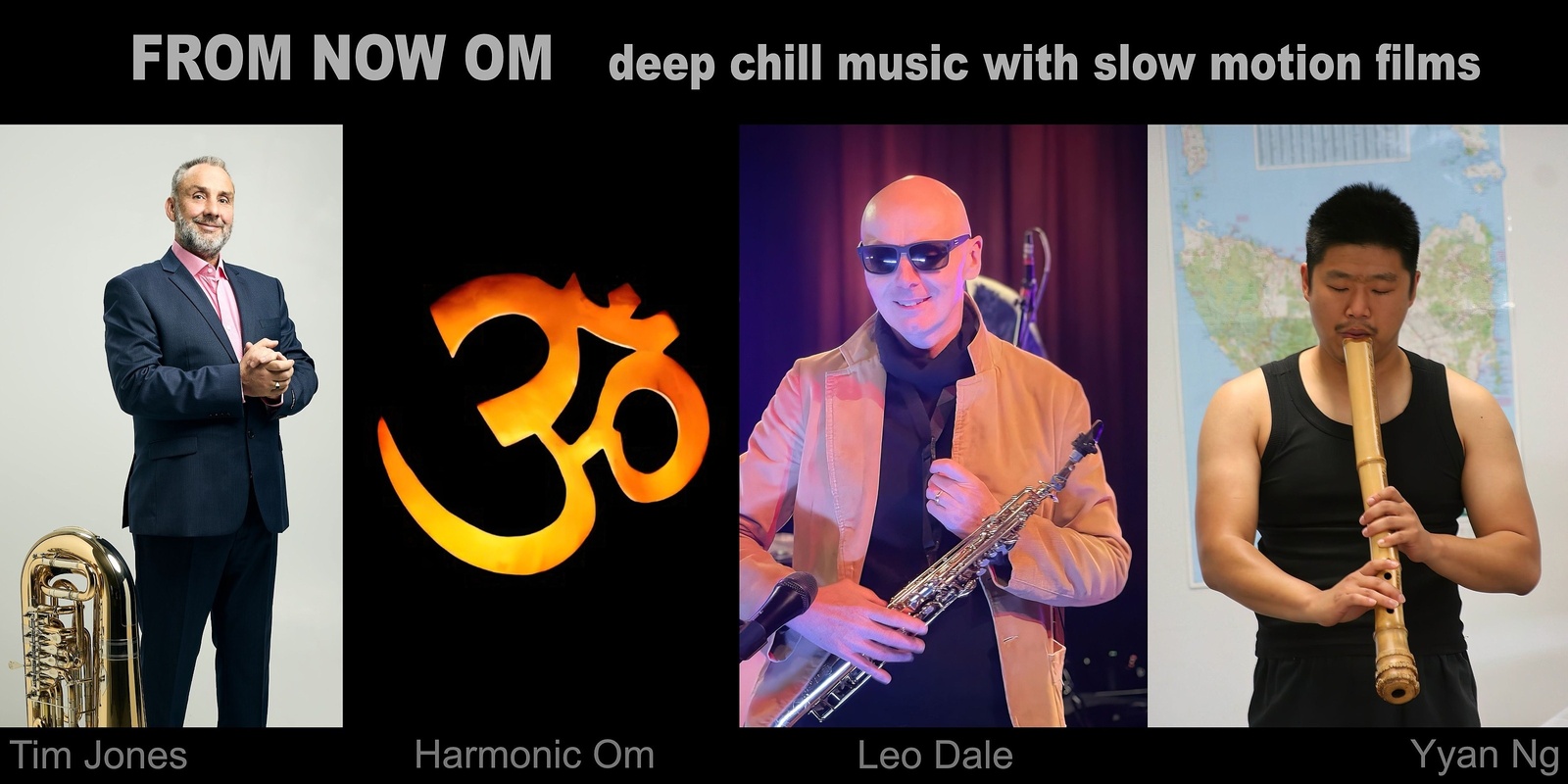 Banner image for From Now Om: Leo Dale. Tim Jones and Yyan Ng 