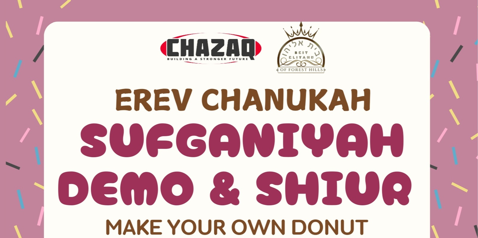 Banner image for Sufganiyah Demo & Shiur