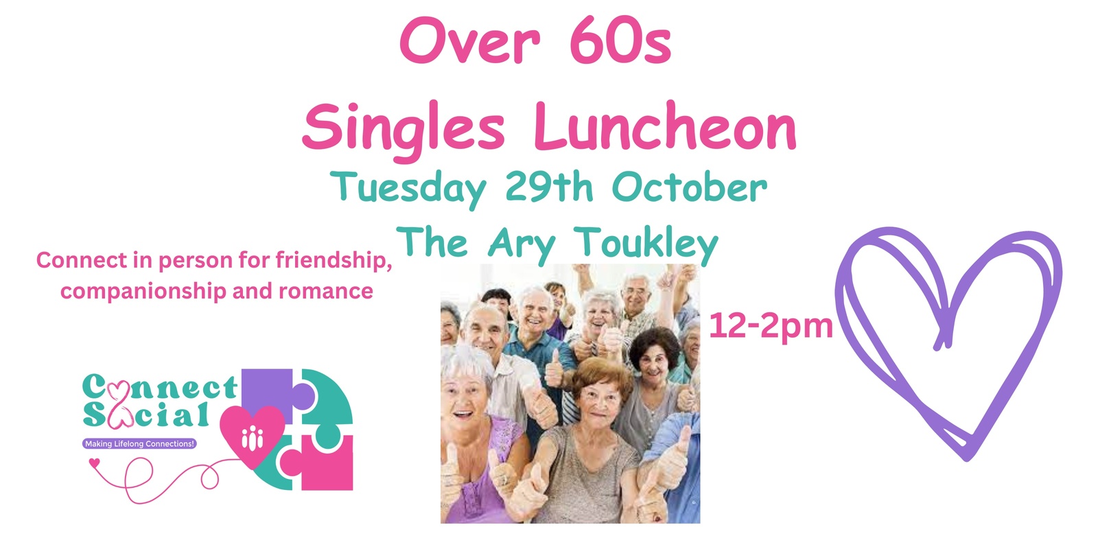 Banner image for Over 60s Singles Luncheon