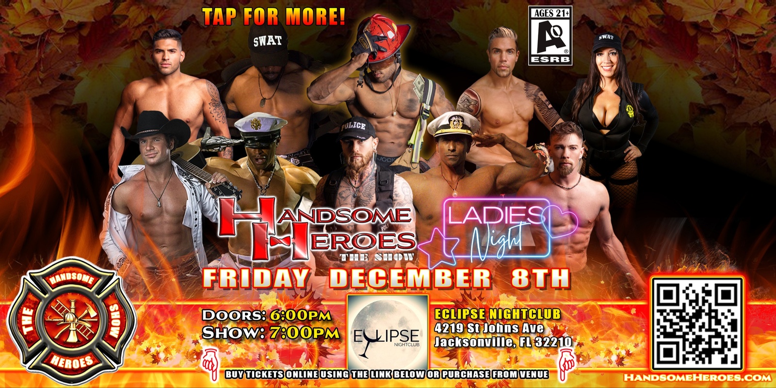 Banner image for Jacksonville, FL - Handsome Heroes: The Show "The Best Ladies' Night of All Time!"