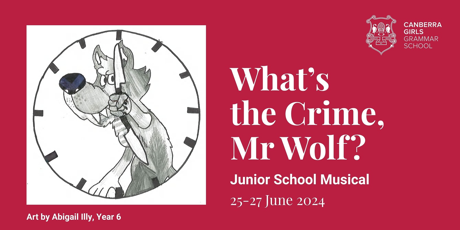 Banner image for What's the Crime Mr Wolf? A Junior School Musical