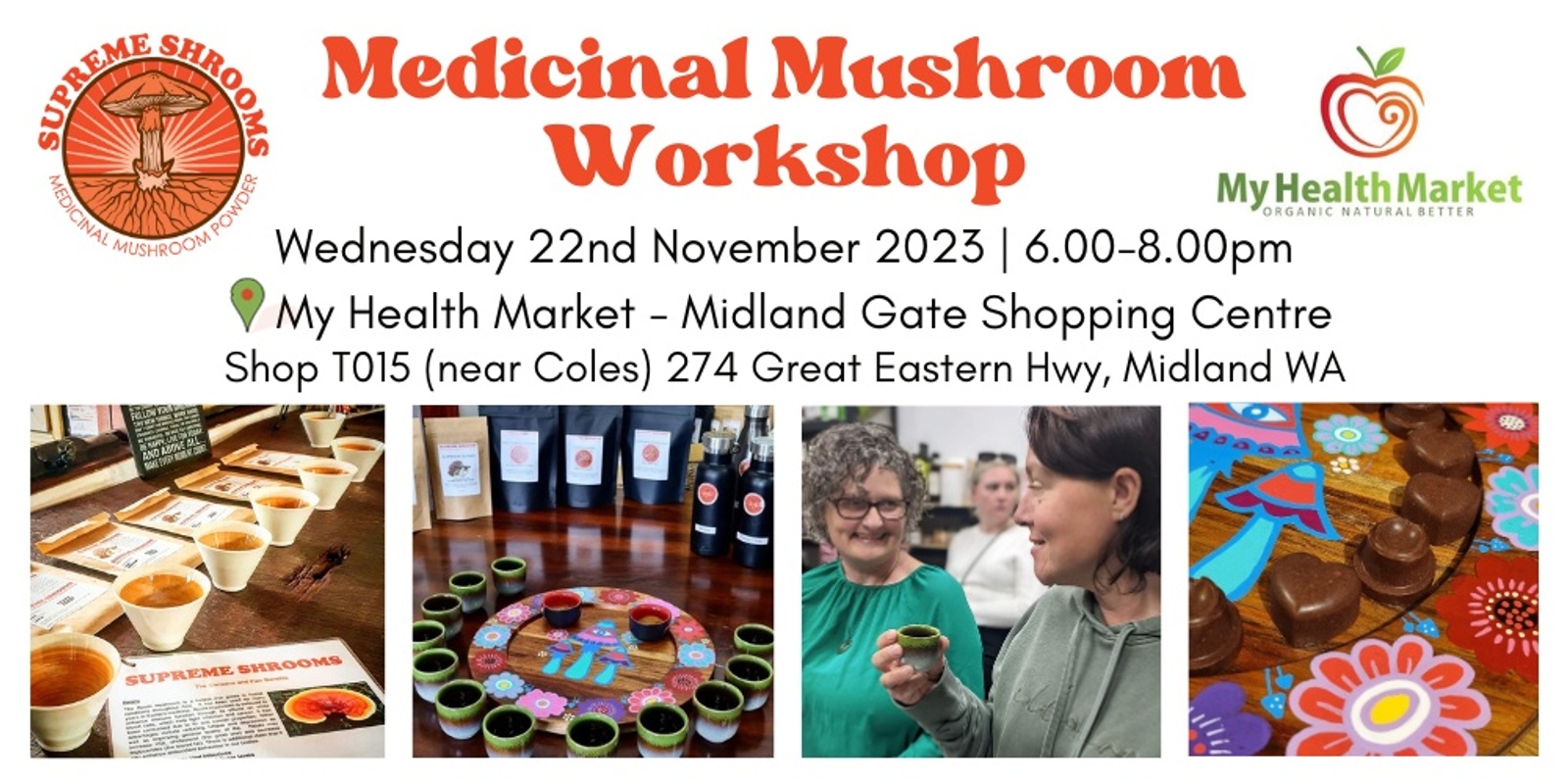 Banner image for Medicinal Mushrooms Workshop at My Health Market Midland
