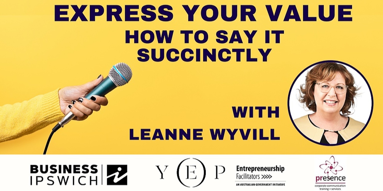 Banner image for Express Your Value: How to Say it Succinctly
