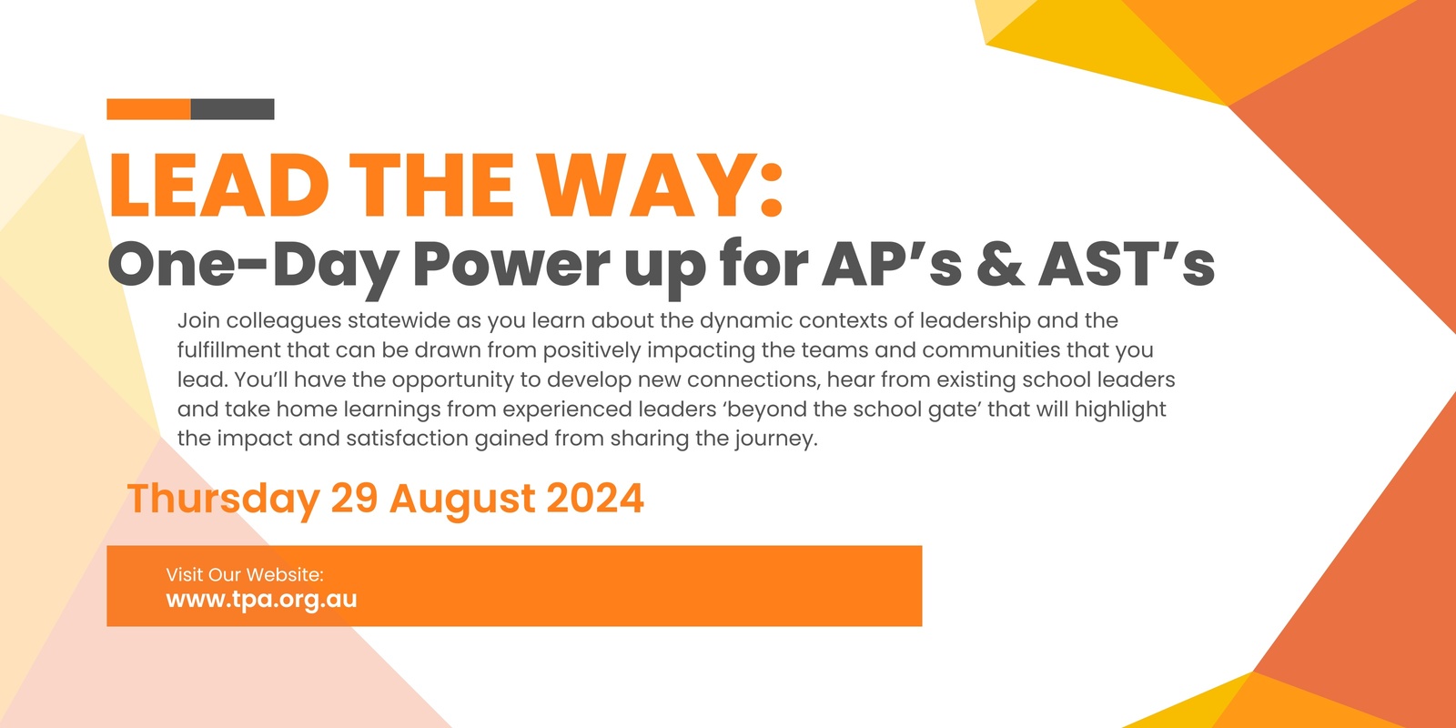Banner image for Lead the Way: One-Day Power Up for AP's & AST's
