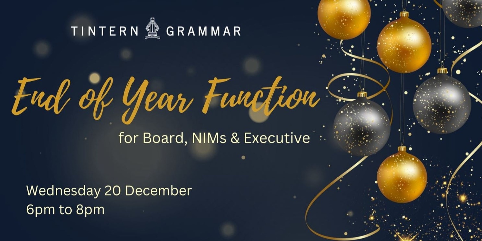 Banner image for End of Year Function for Board, NIMs, Executive