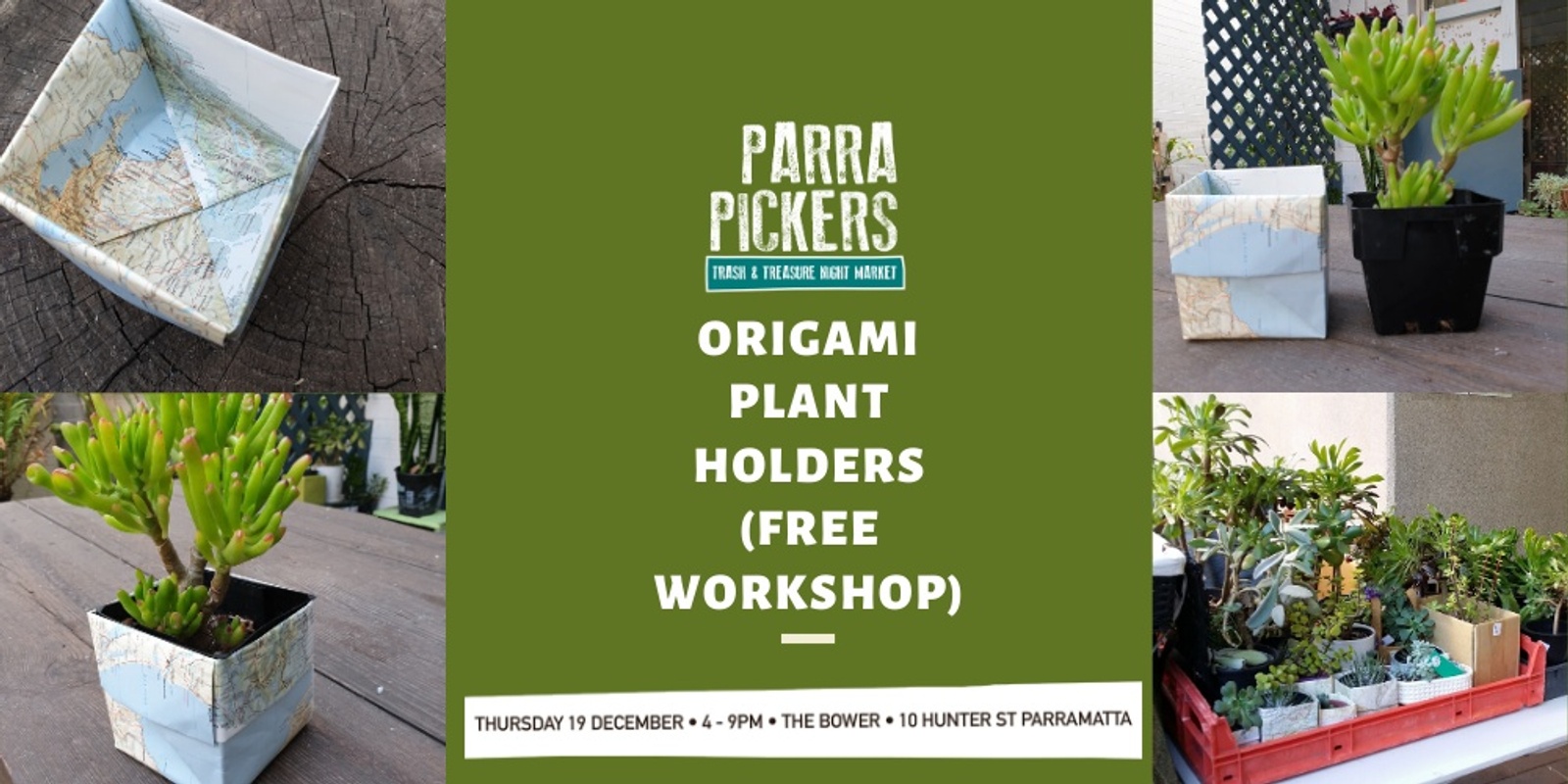 Banner image for Origami Plant Holders - Parra Pickers December 2019