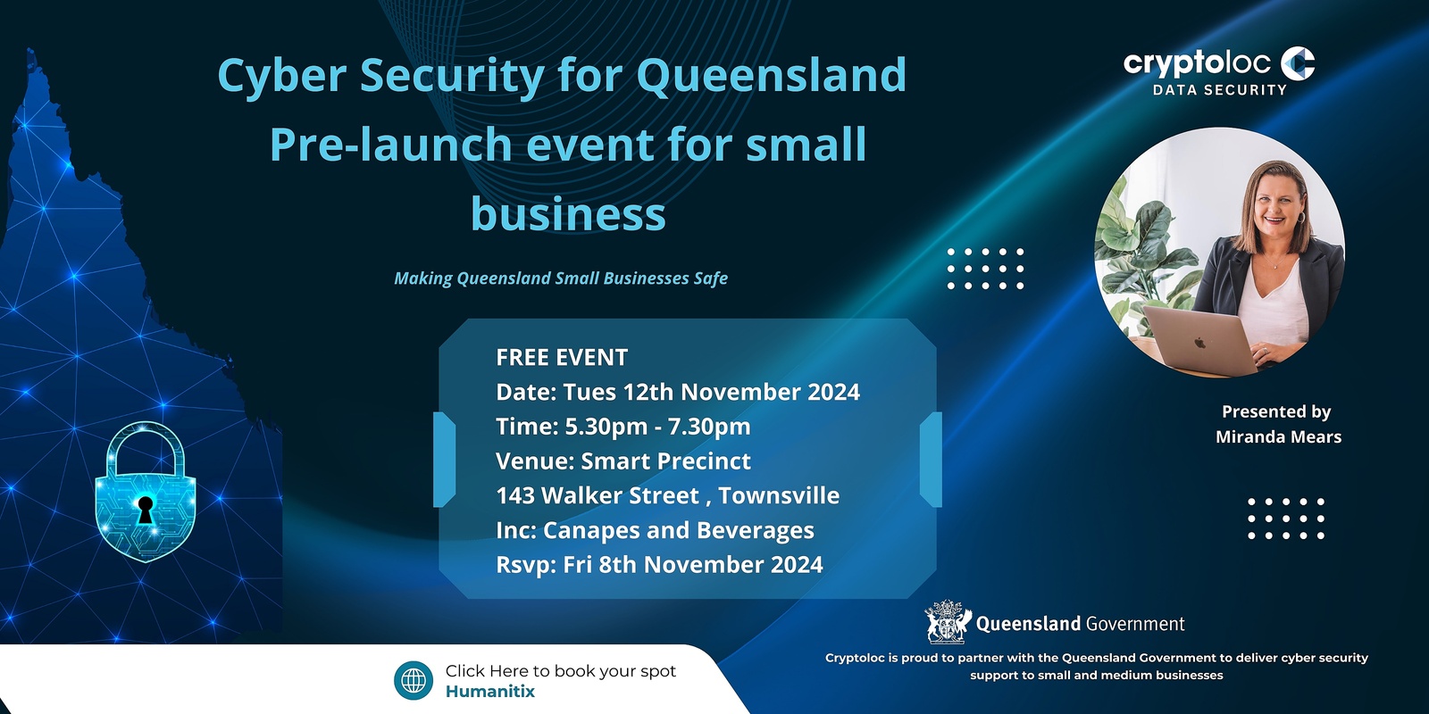 Banner image for Cyber Security for Queensland  Pre-launch event for small business