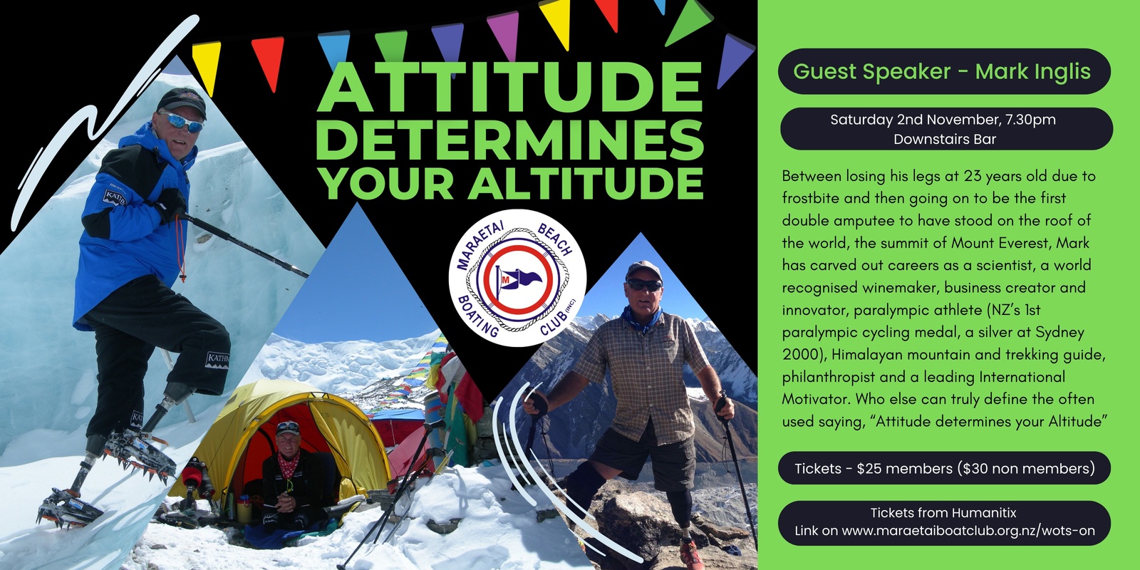 Banner image for Attitude determines your Altitude - Guest Speaker Mark Inglis