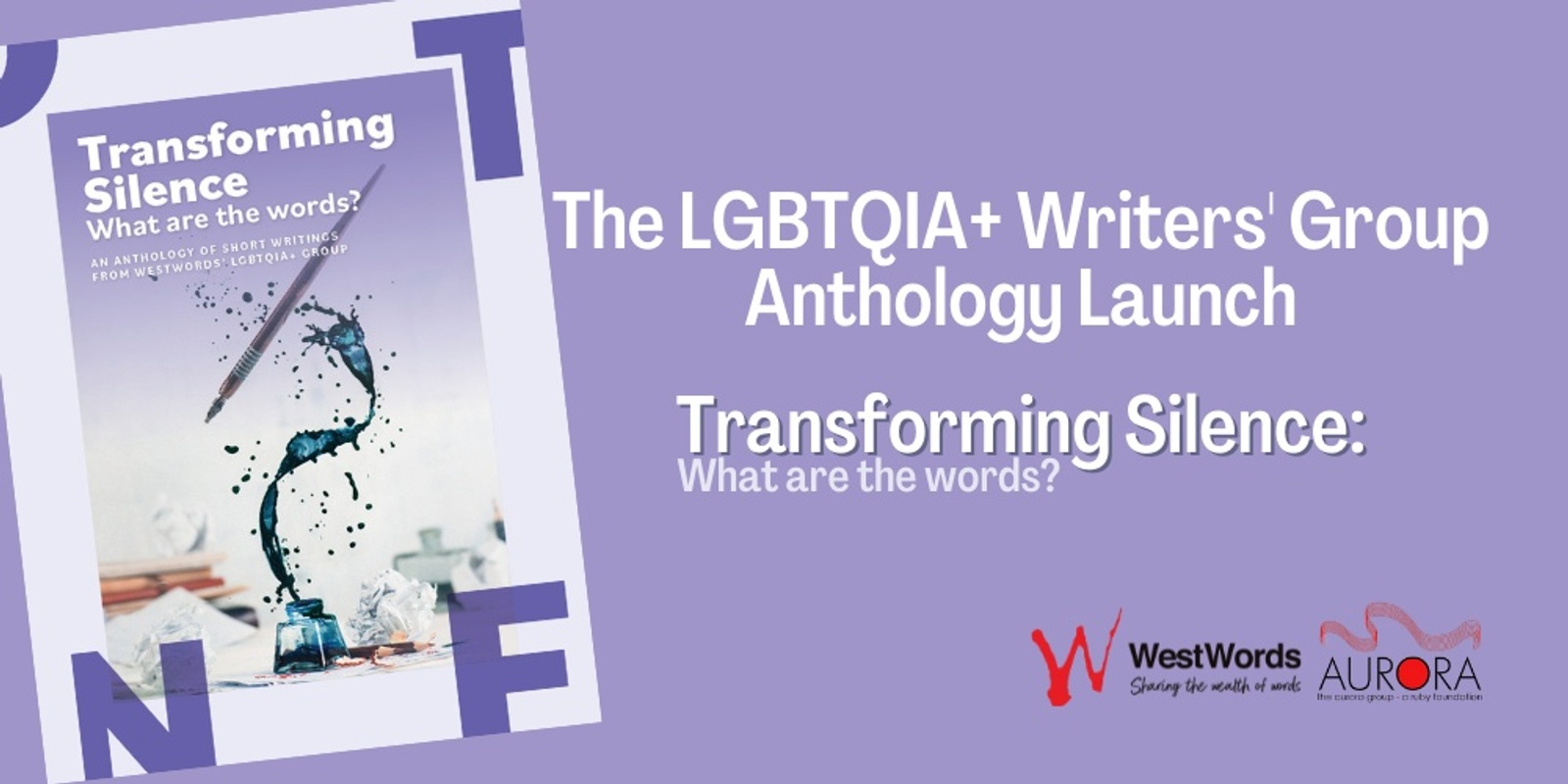 Banner image for Transforming Silence: Launch for the LGBTQIA+ Anthology