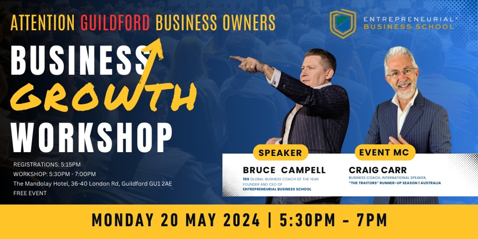Banner image for Free Business Growth Workshop - Guildford (local time)