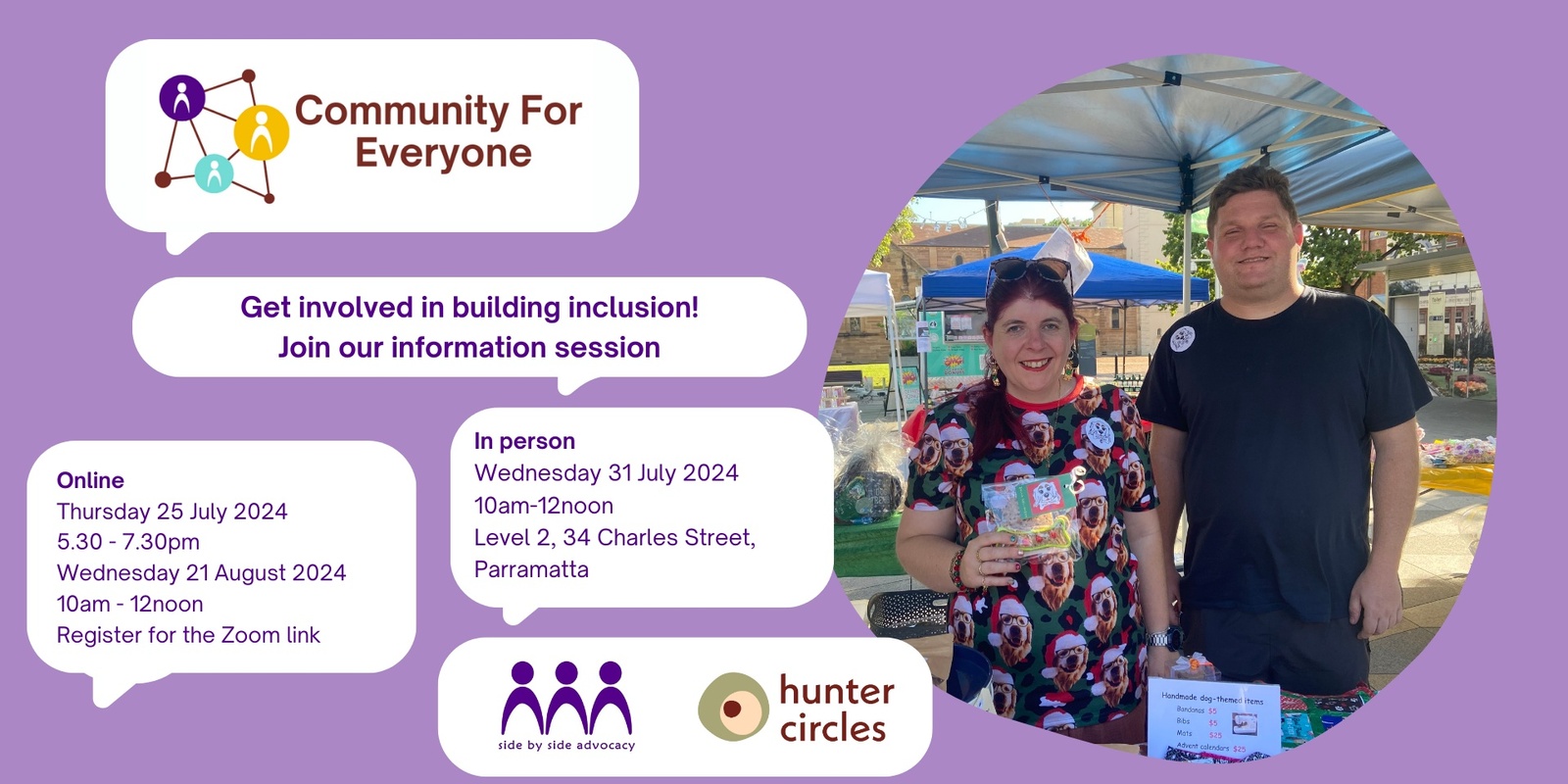 Banner image for Community For Everyone - an information session about our project