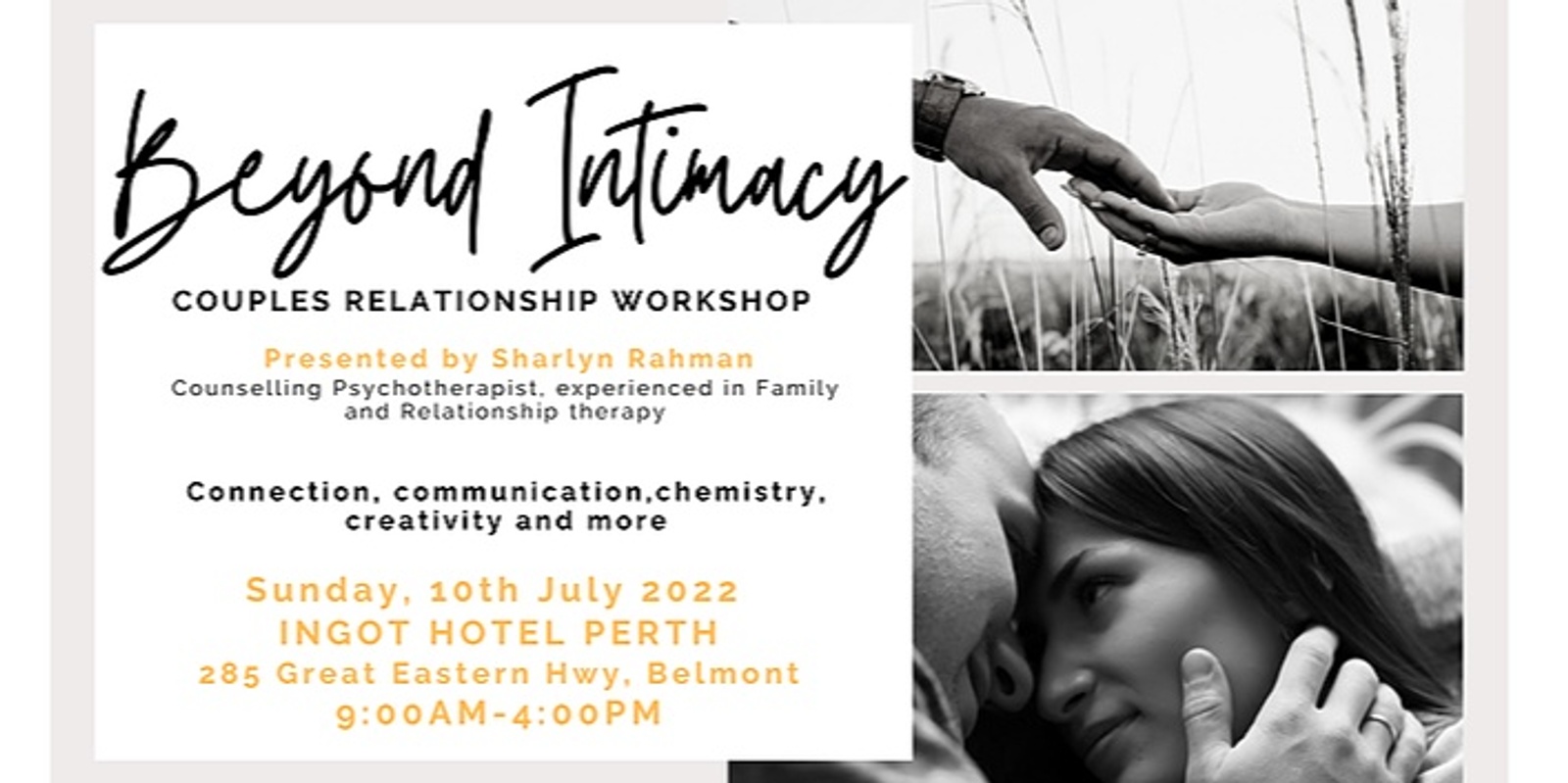 Banner image for Beyond Intimacy - Couples Relationship Workshop
