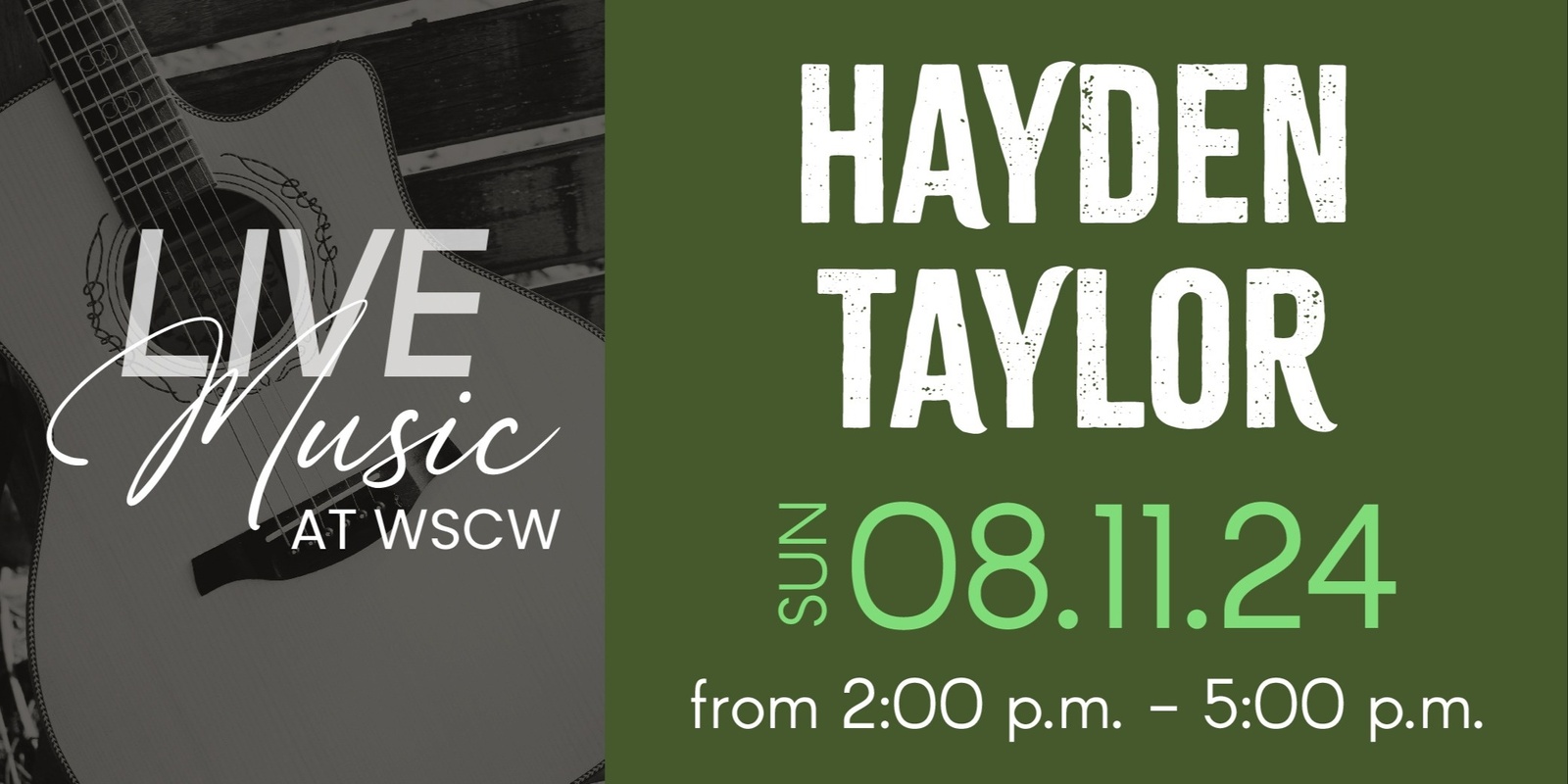 Banner image for Hayden Taylor Live at WSCW August 11