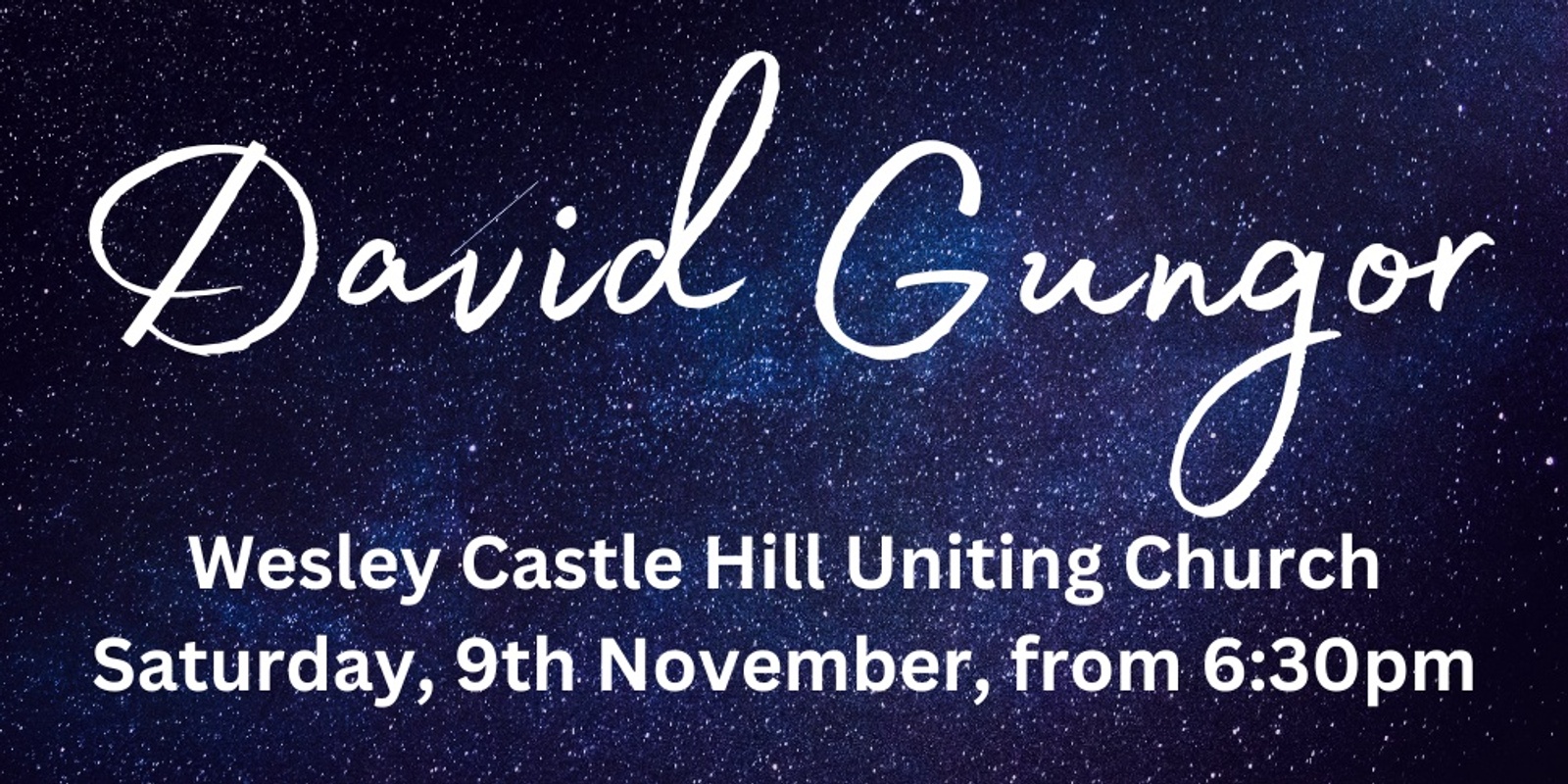 Banner image for David Gungor at Castle Hill Uniting