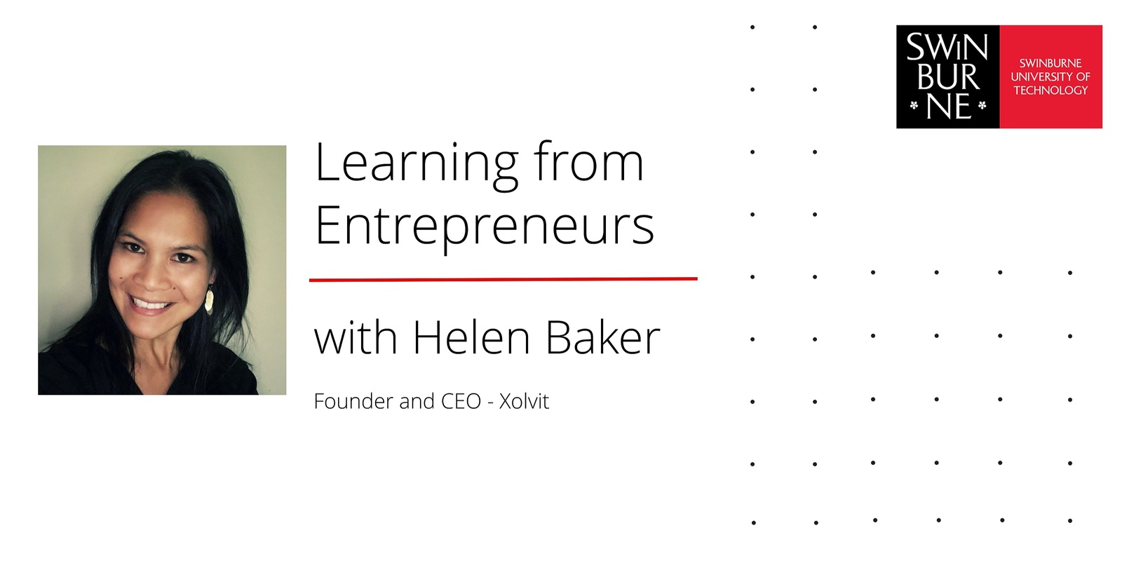 Banner image for Learning from Entrepreneurs with Helen Baker 