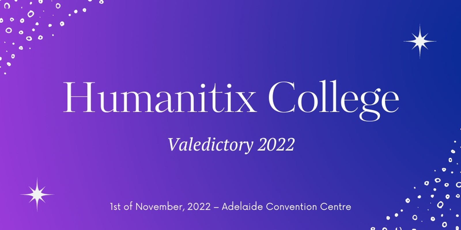 Banner image for Humanitix College - Valedictory Dinner