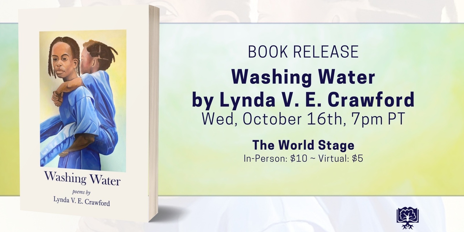 Banner image for Book Release: Washing Water by Lynda V. E. Crawford