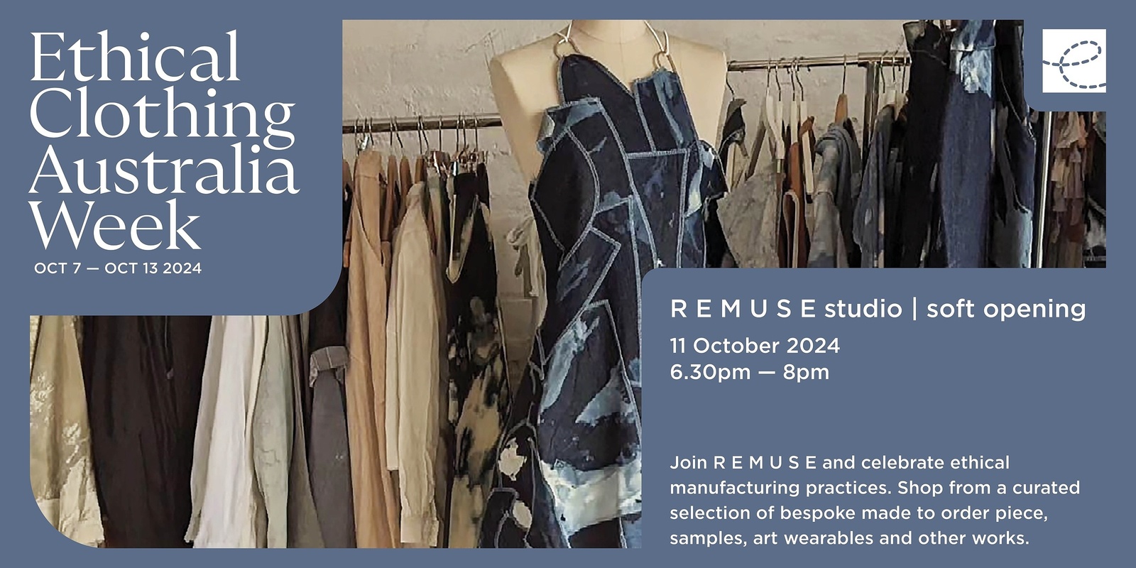 Banner image for Ethical Clothing Australia Week 2024 x R E M U S E