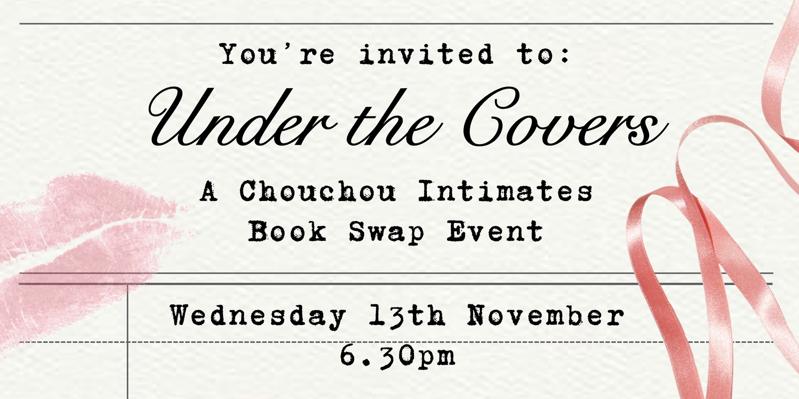 Banner image for Under the Covers: A Chouchou Intimates Book Swap Event