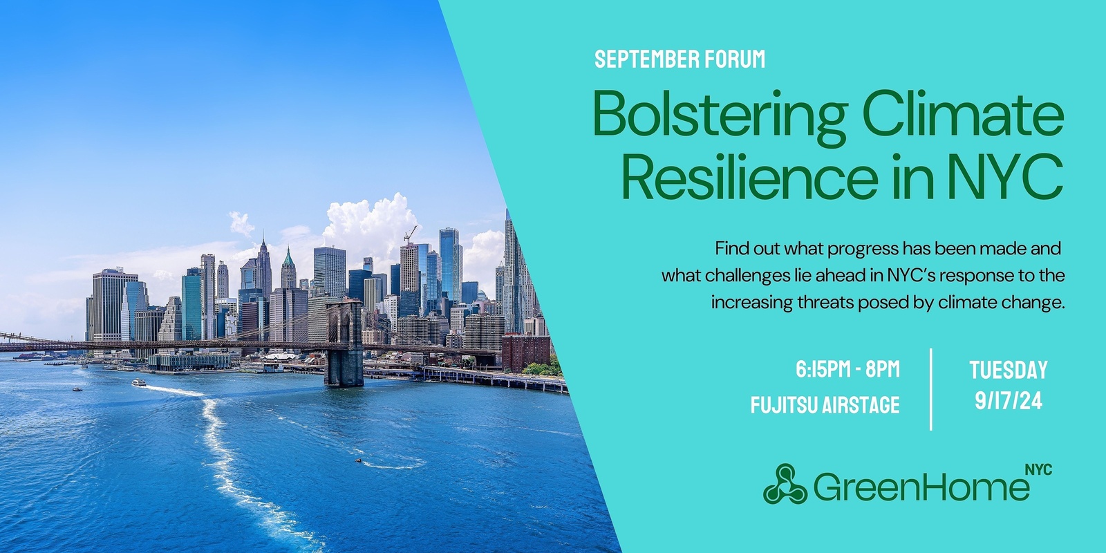 Banner image for Monthly Forum: Bolstering Climate Resilience in NYC