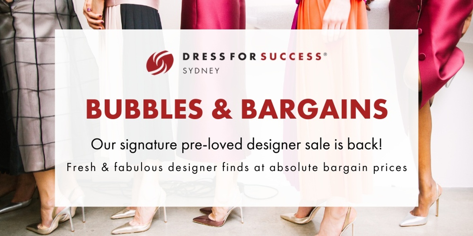 Banner image for Bubbles and Bargains Fashion Sale - 2 day event