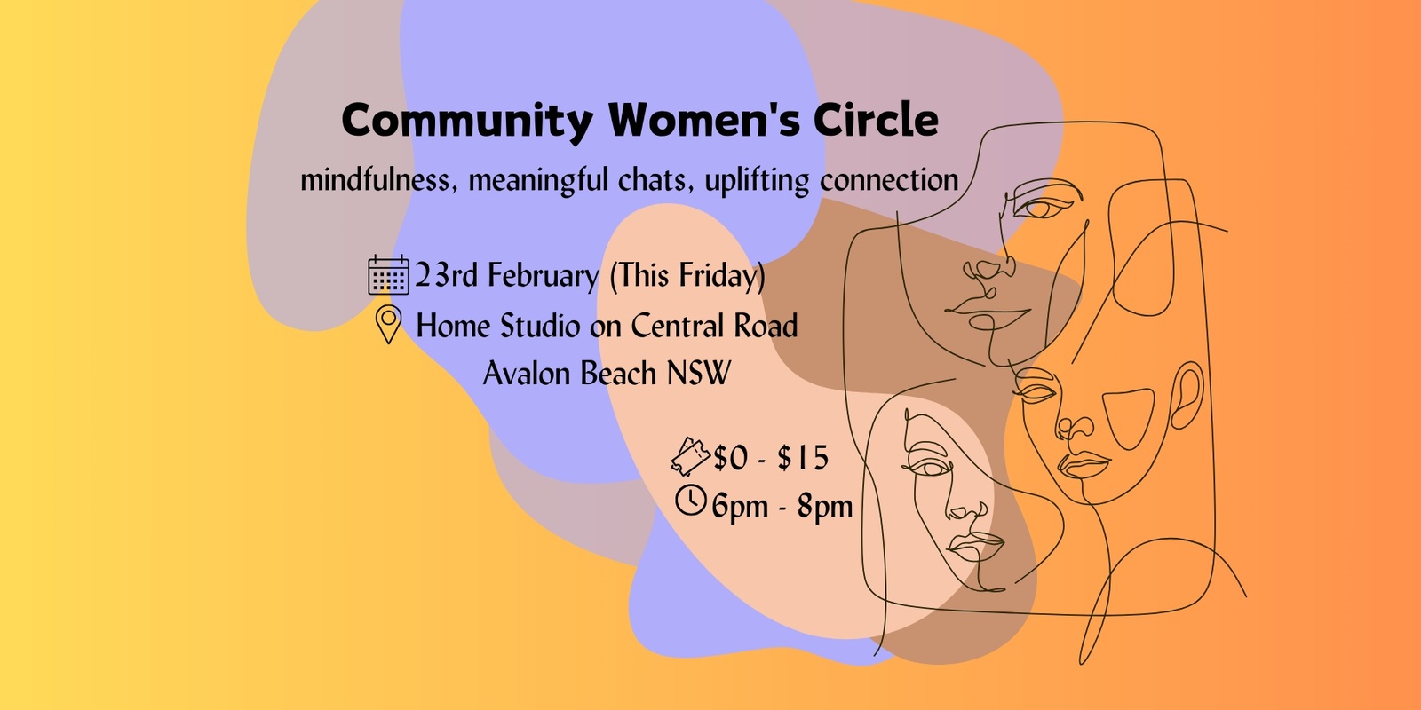 Banner image for Community Women's Circle in Avalon, NSW - Mindfulness, Meaningful Chats, Uplifting Connection