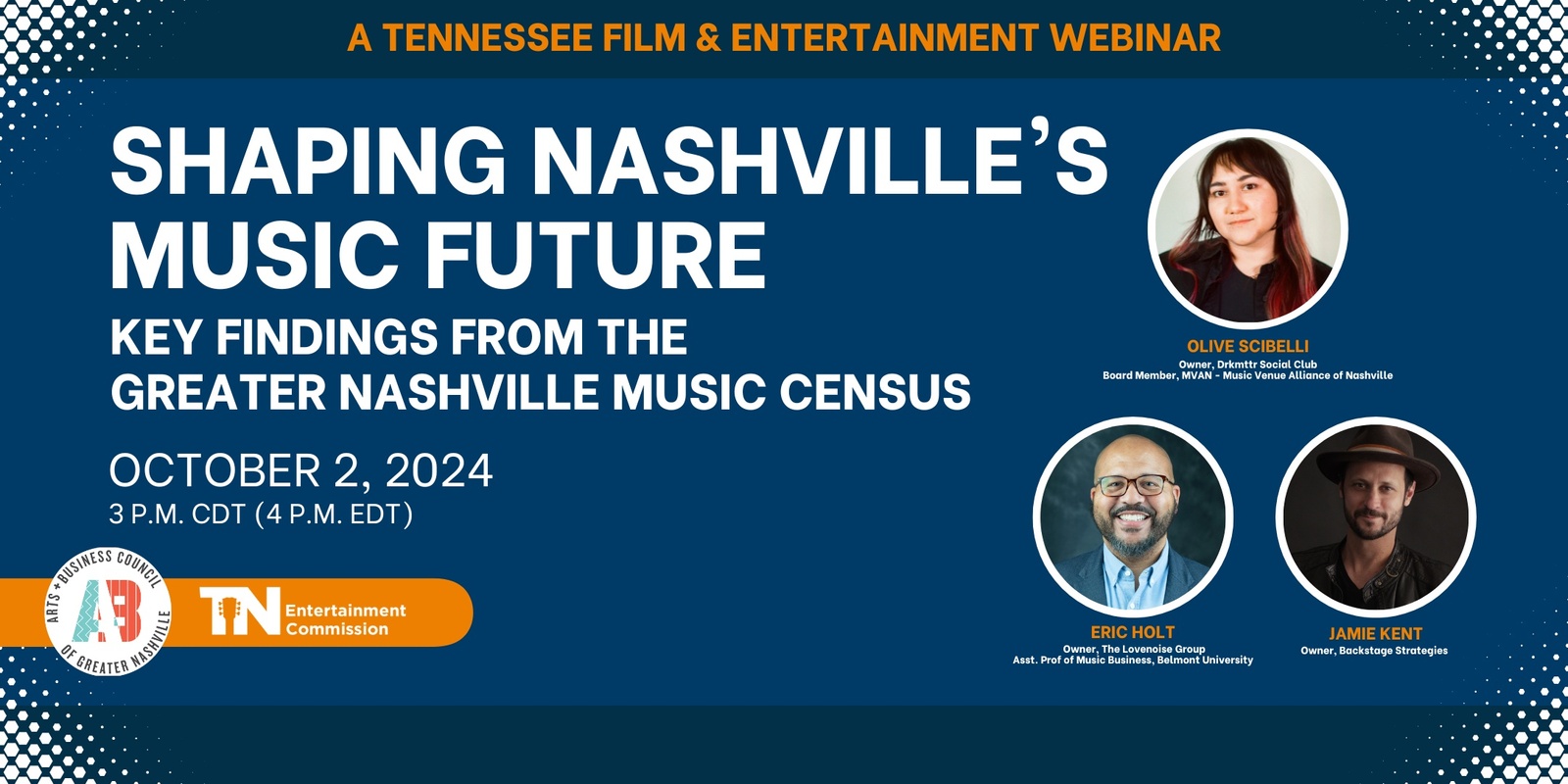 Banner image for Shaping Nashville's Music Future: Key Findings from the Greater Nashville Music Census