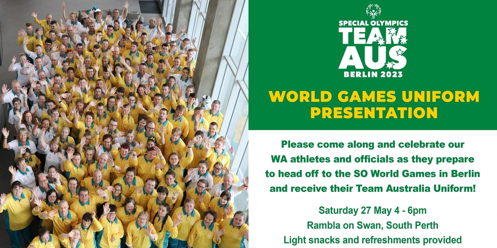 Banner image for WA World Games Uniform Presentation