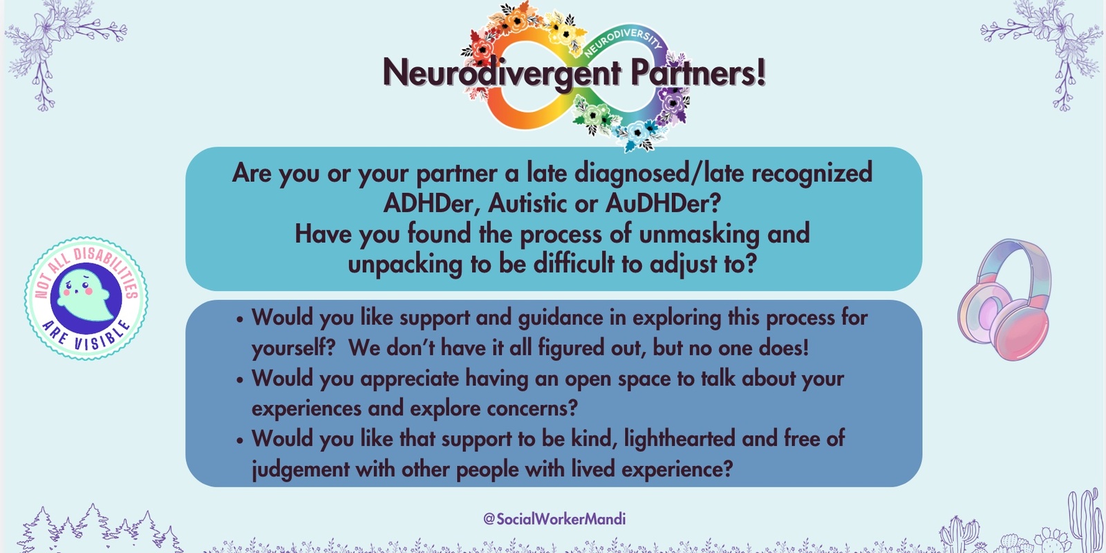 Banner image for Neurodivergent Partners Workshop!