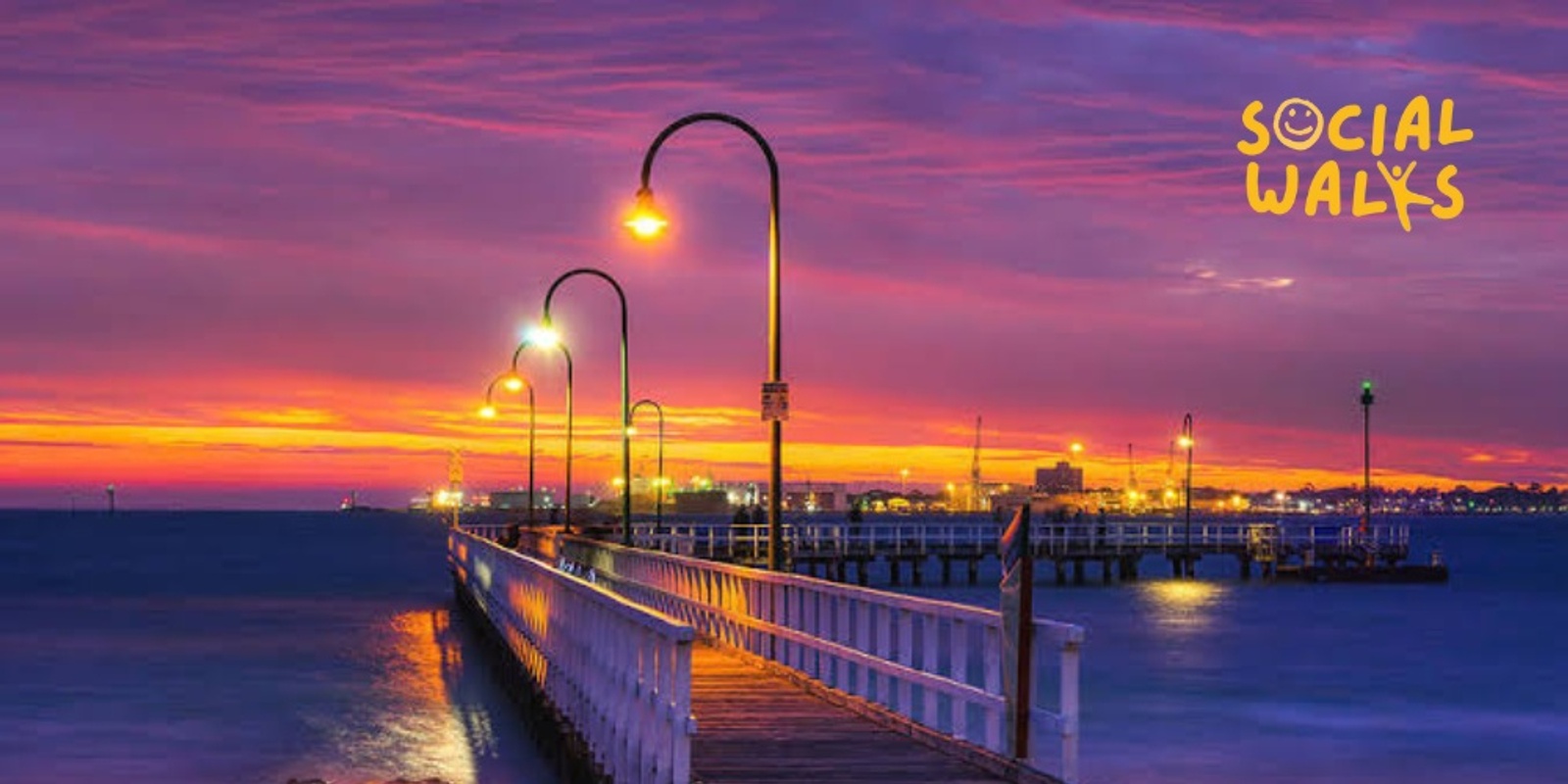 Banner image for Melbourne Social Walks - St Kilda Pier to Port Melbourne Sunrise Walk - Easy 6km - Dog Friendly! 