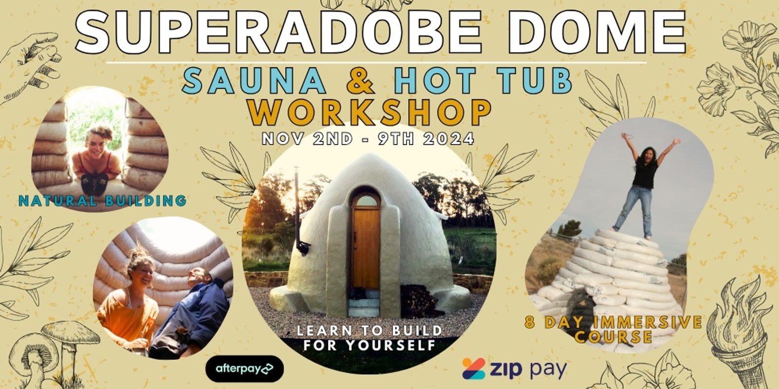 Banner image for SuperAdobe Sauna & Hot Tub Workshop