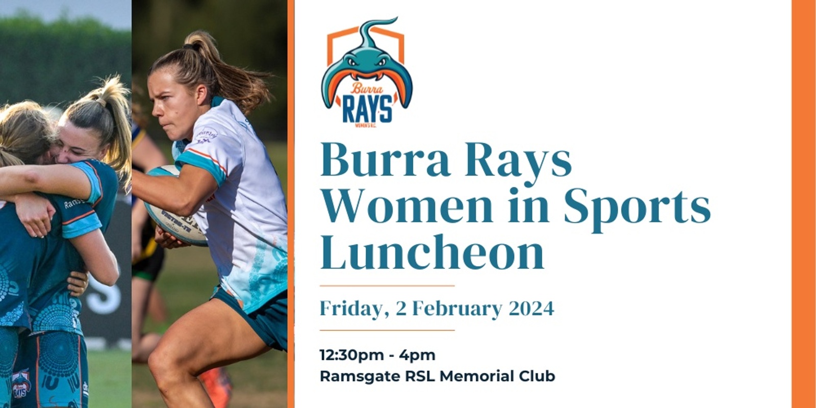 Banner image for Inaugural Burra Rays Women in Sport Luncheon