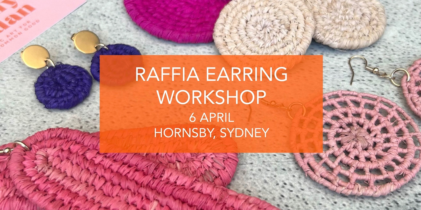 Banner image for Learn to Weave! Make a pair of beautiful raffia earrings 