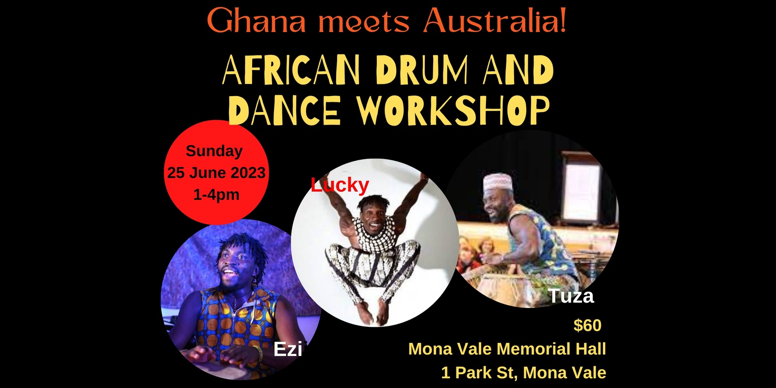 Banner image for Ghana meets Australia! African Drum and Dance Workshop.