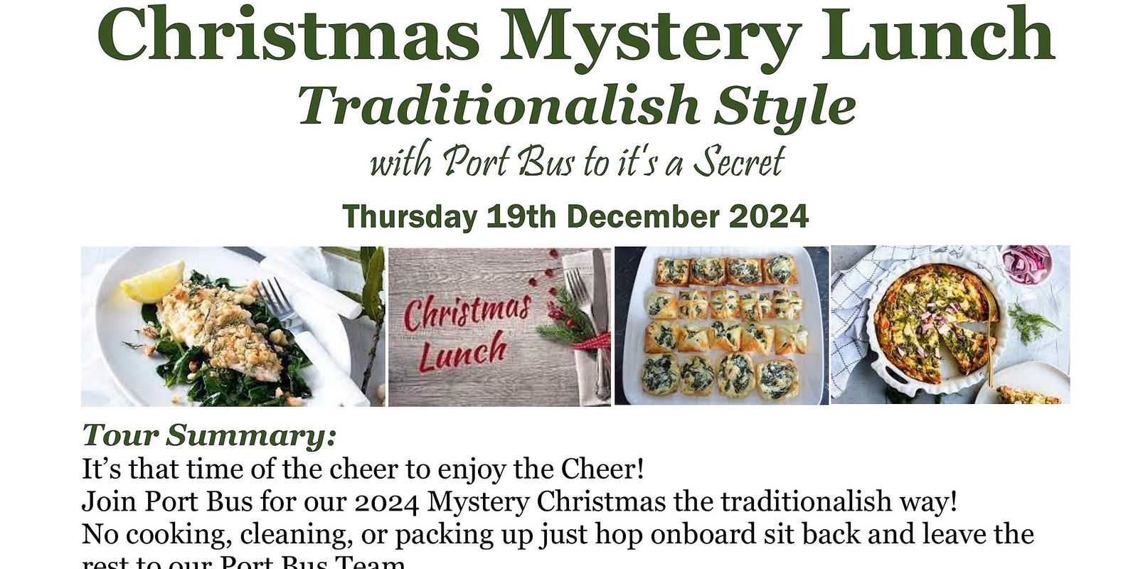 Banner image for Christmas Lunch the Traditionalish Way 19th