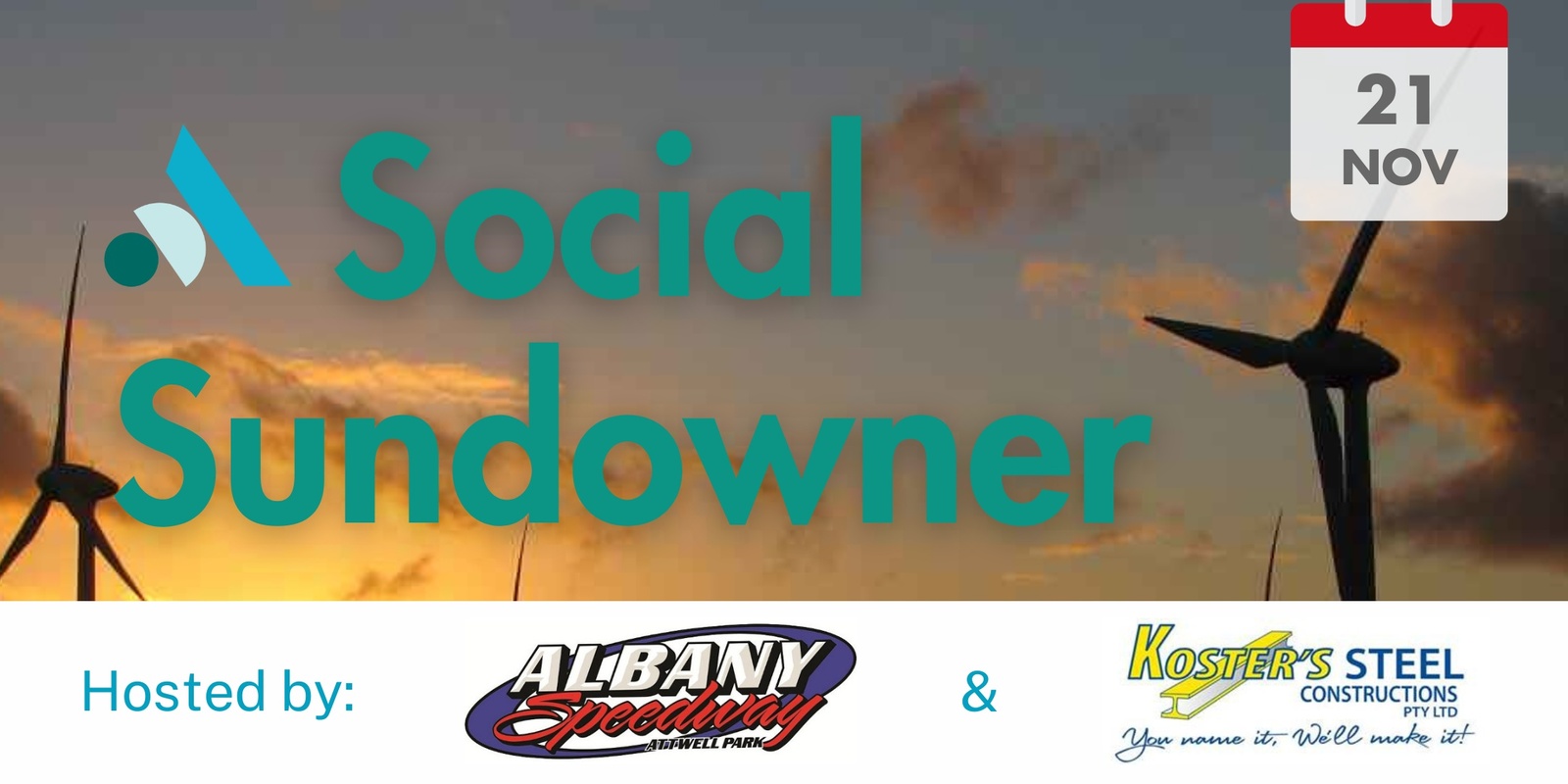 Banner image for ACCI Social Sundowners with Albany Speedway + Kosters Steel