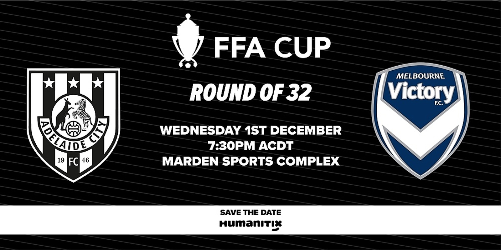 Banner image for FFA CUP ROUND OF 32 Adelaide City FC v Melbourne Victory FC