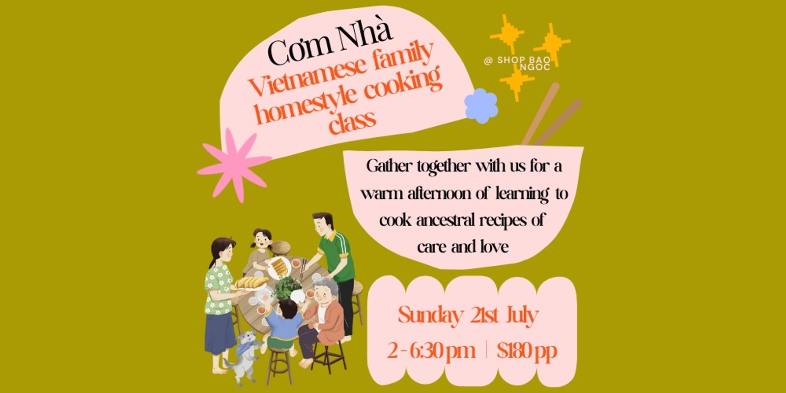 Banner image for Cơm Nhà - Vietnamese Family Home Style Cooking Class