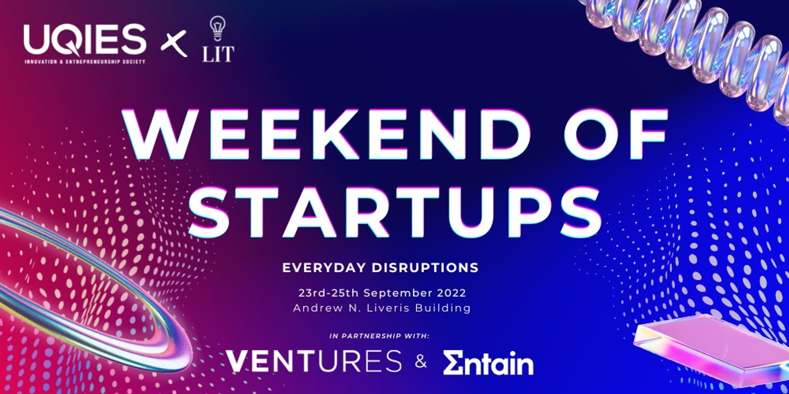 Banner image for UQIES Weekend of Startups