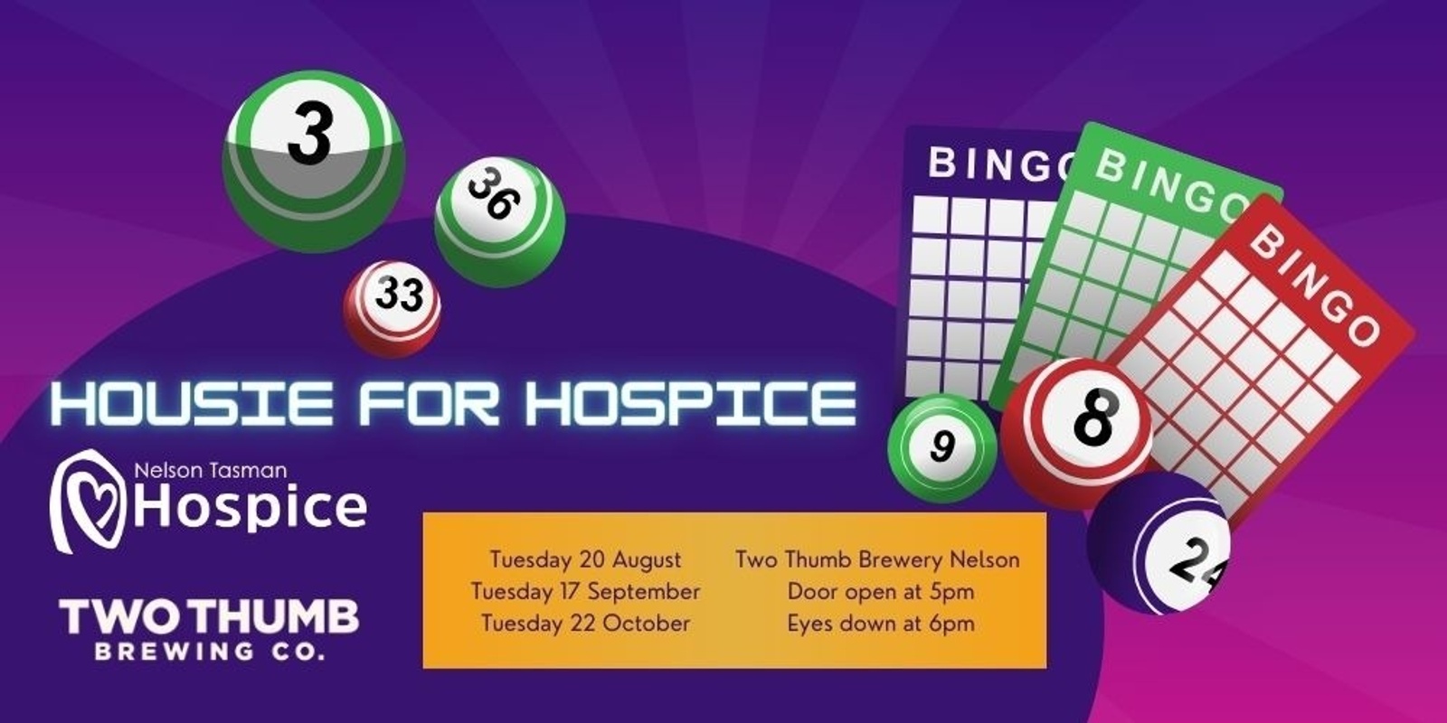 Banner image for Housie for Hospice - Bingo Night