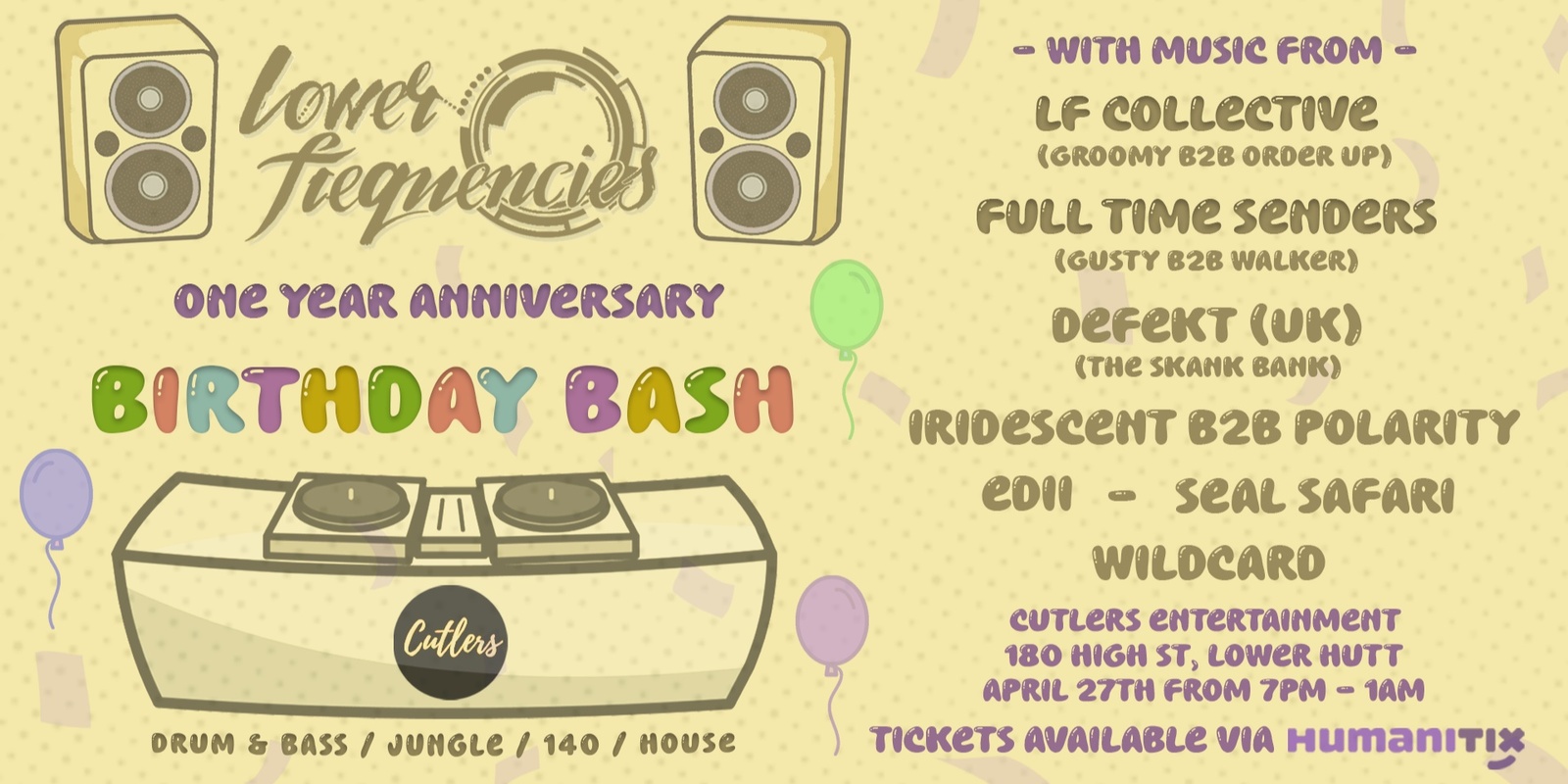 Banner image for Lower Frequencies | One Year Birthday Bash 