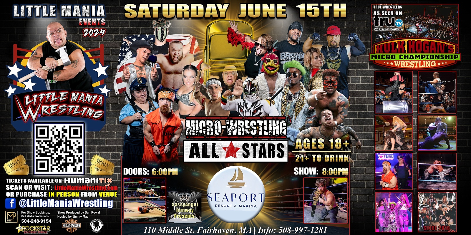 Banner image for Fairhaven, MA - Micro-Wrestling All * Stars: Round 2! Show #2 Ages 18+! Little Mania Rips Through the Ring!