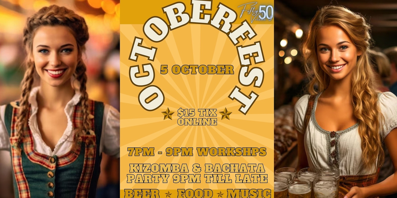 Banner image for Fifty50 Volume 6 - The Octoberfest Party - 5 October 2024