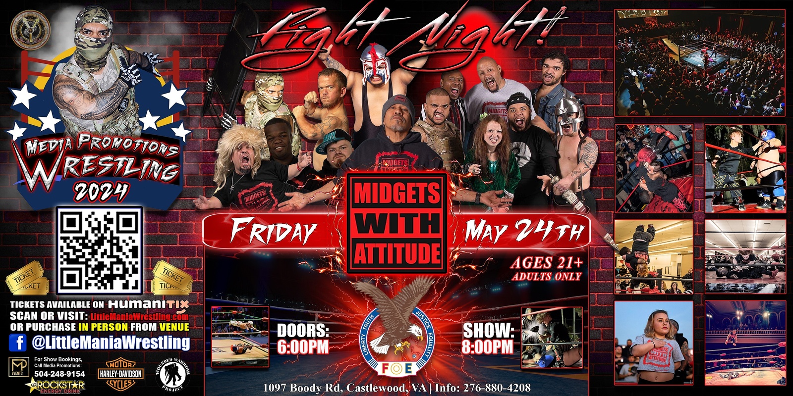 Banner image for Castlewood, VA - Midgets With Attitude: Fight Night - Micro Aggression!